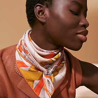 Ancre Marine scarf 70 ring | Hermès USA